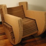 cardboard rocking chair - slotted design: no adhesives or fasteners