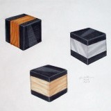 material cubes - marker on paper