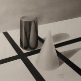 primitive shapes: reflections and shadows - nupastel on paper